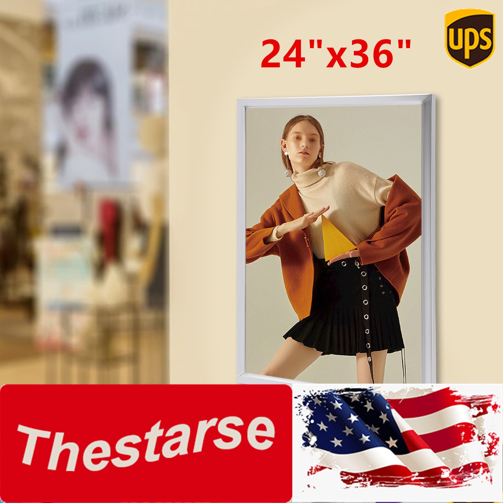 24x36in Movie Poster Art Picture Display Frame LED Light Box Advertising Display