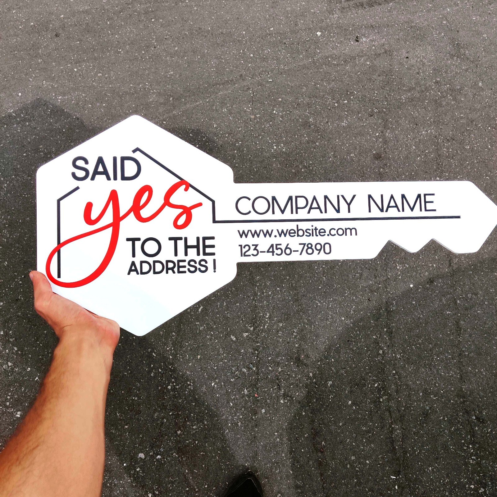 Said Yes To The Address Real Estate Sold Sign, Realtor Key Sign, Realtor Gift