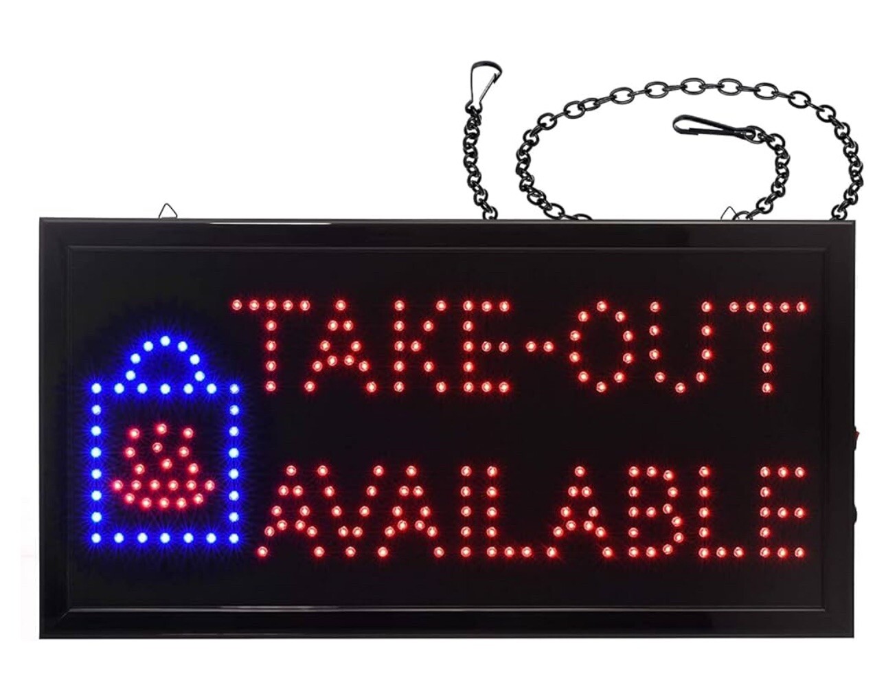 Alpine Industries Business Sign 19″x10″ LED Take-Out Available 2-Display Mode