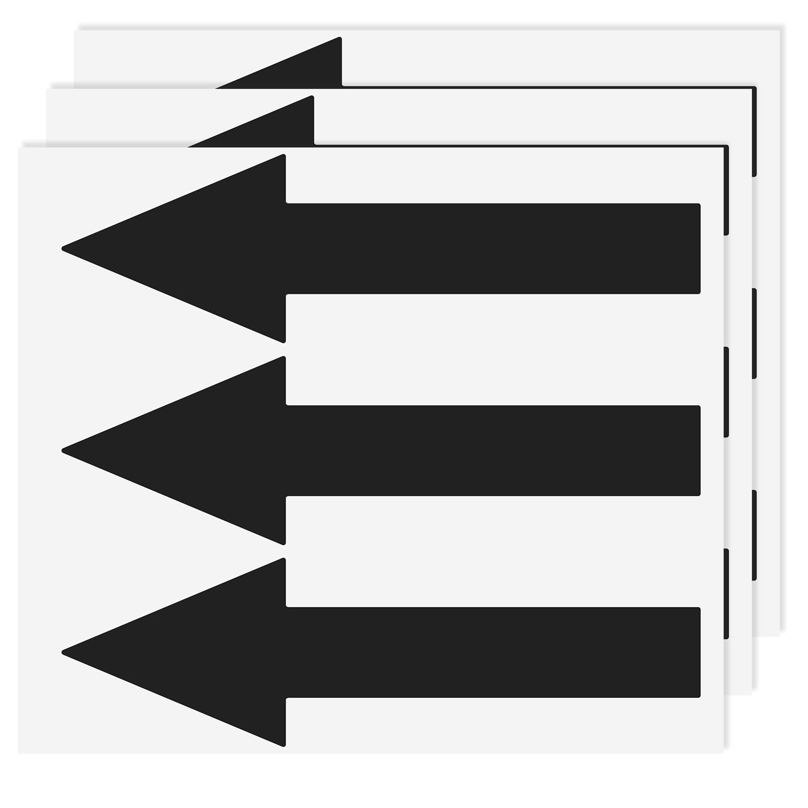 8″x2″ Arrow Sticker, Black Arrows Sign, 9 Pack Floor Stickers, PVC Removable …
