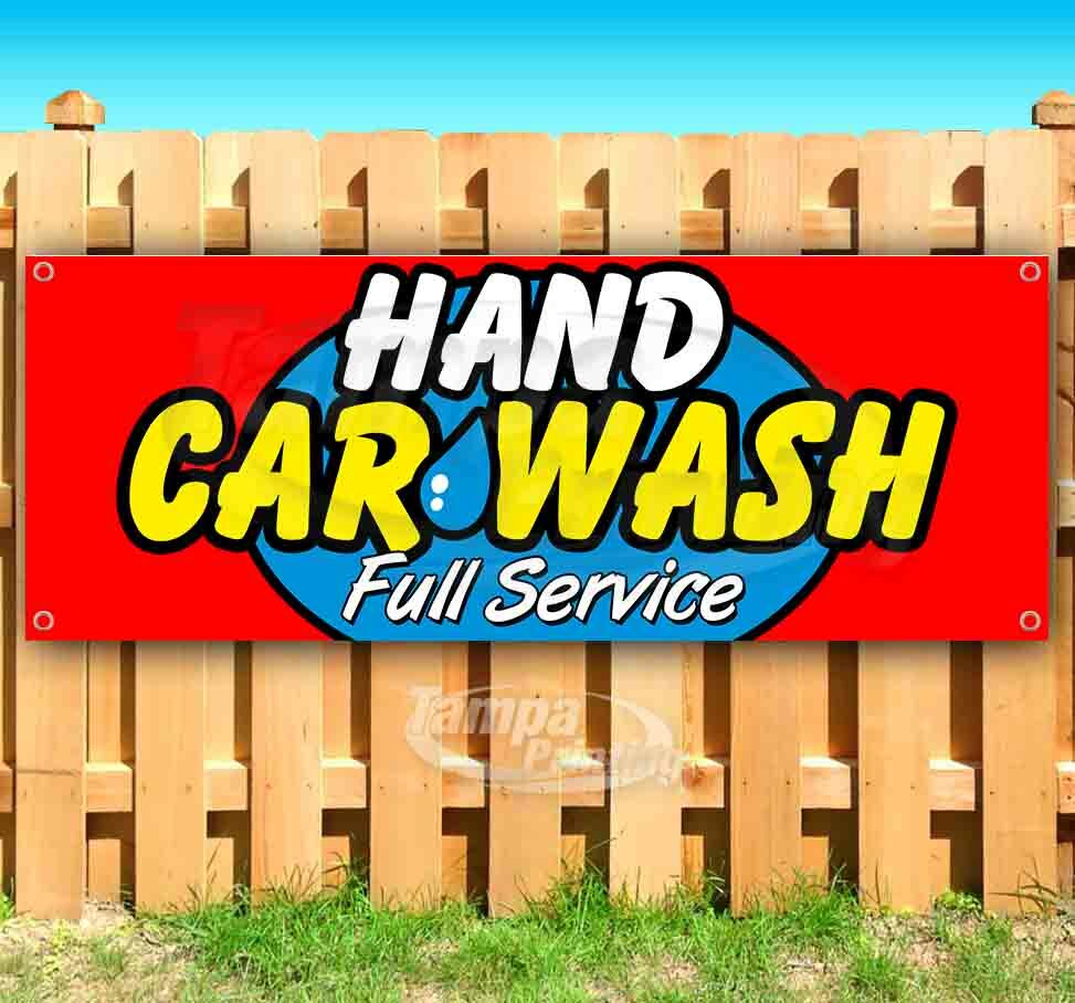 HAND CAR WASH Advertising Vinyl Banner Flag Sign Many Sizes DETAILING