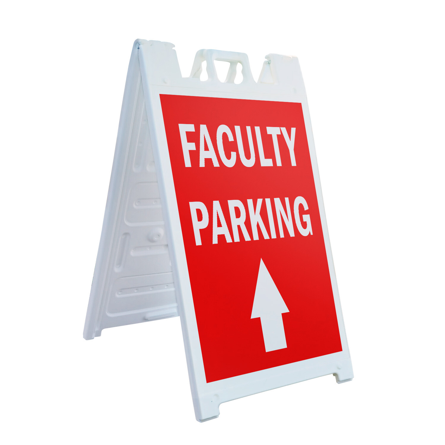 A-frame Sidewalk Faculty Parking With Up Arrow 24″ x 36″ Double Sided A-Frame Si