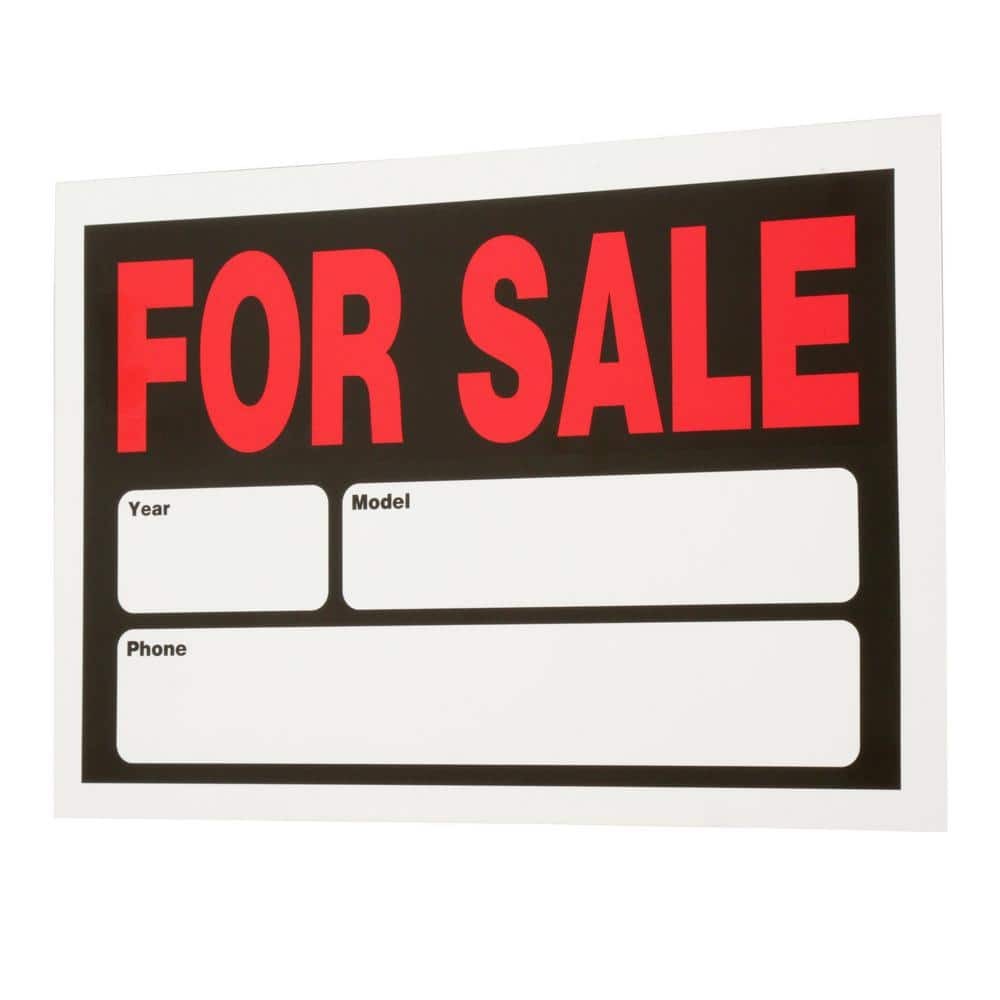 8″ x 12″ Plastic Auto for Sale Sign – Durable and Weather-Resistant