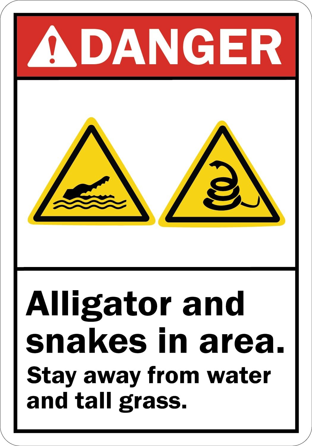 Stickerjet ANSI Danger Sign 5-Pack Self Adhesive Vinyl Waterproof Safety Decal