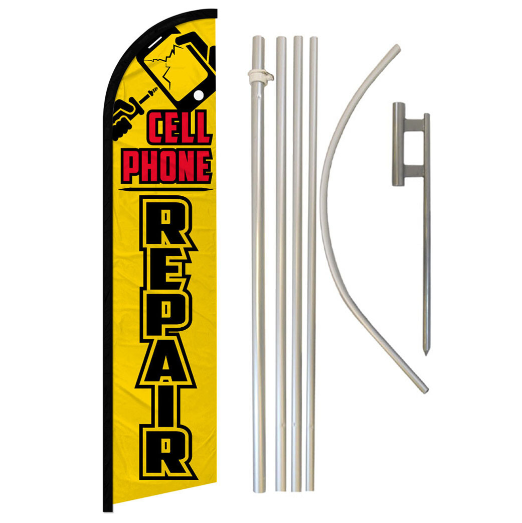 Electronics Windless Advertising Swooper Flag Kit Cell Phone CPU Repair
