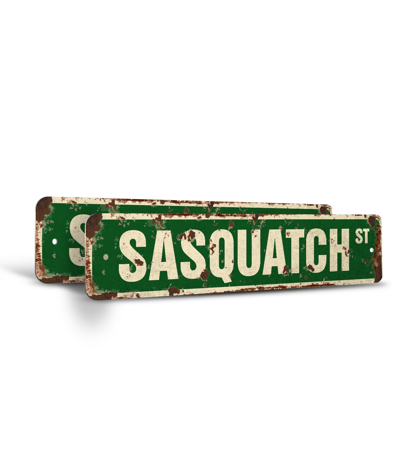 SASQUATCH Vintage Style Street Sign Metal Plastic bigfoot ape like animal