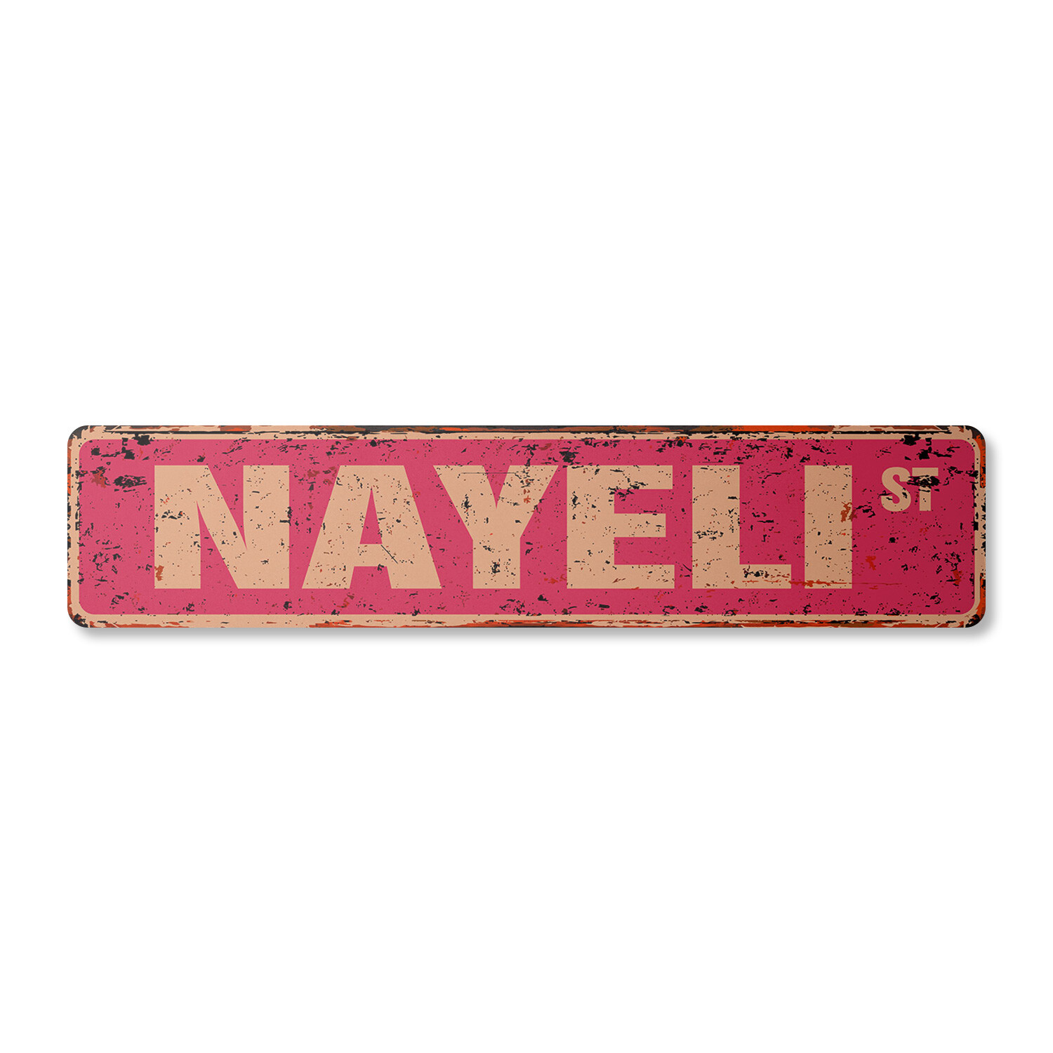 NAYELI Vintage Street Sign Childrens Name Room Metal Sign