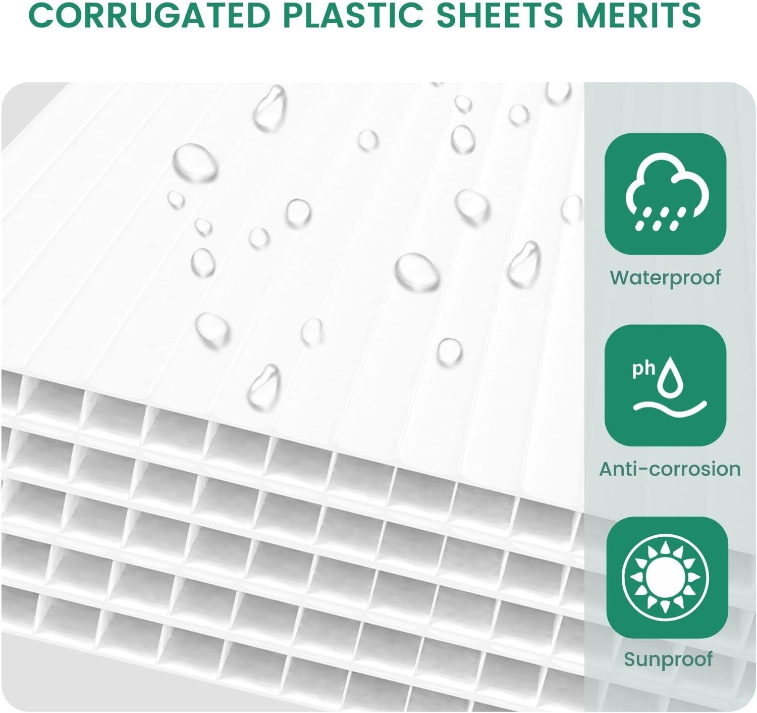 Corrugated Plastic Sheet for Indoor and Outdoor Use – 4 Mm Thick Poster Board…