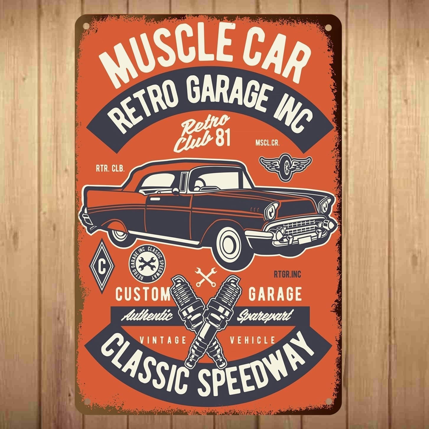 Vintage Gas Tin Signs Retro Oil Metal Signs for Garage Man Cave Bar Wall Decor 6