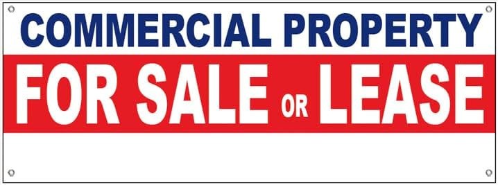 18×48 COMMERCIAL SPACE FOR SALE LEASE Vinyl Banner Sign with Grommets wrb