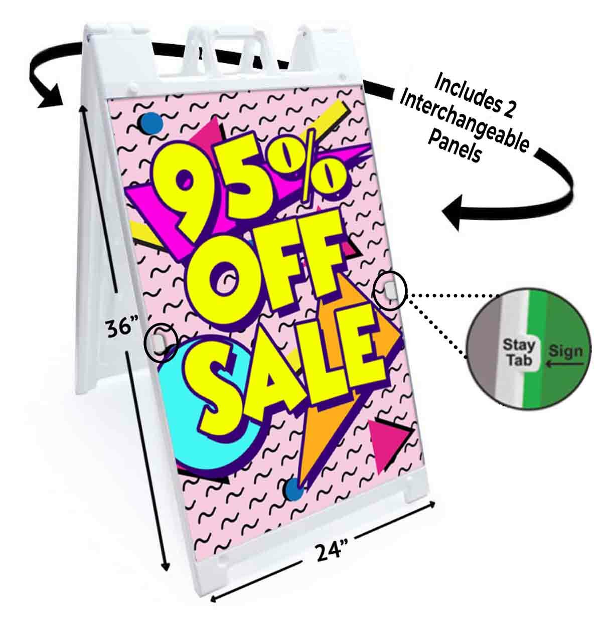 95 Off Sale Signicade 24×36 A Frame Sidewalk Pavement Sign Double Sided Sandwich