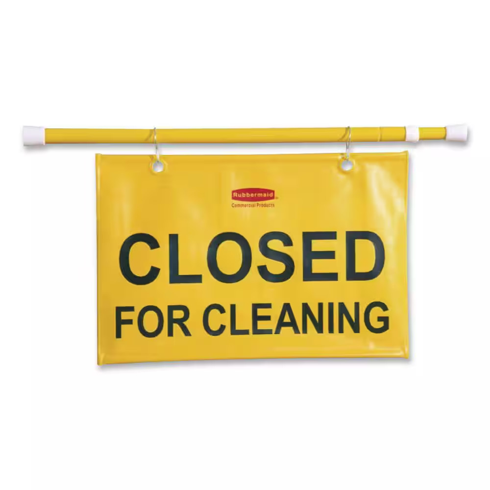 50 In. W X 1 In. D X 13 In. H Site Safety Hanging Sign in Yellow