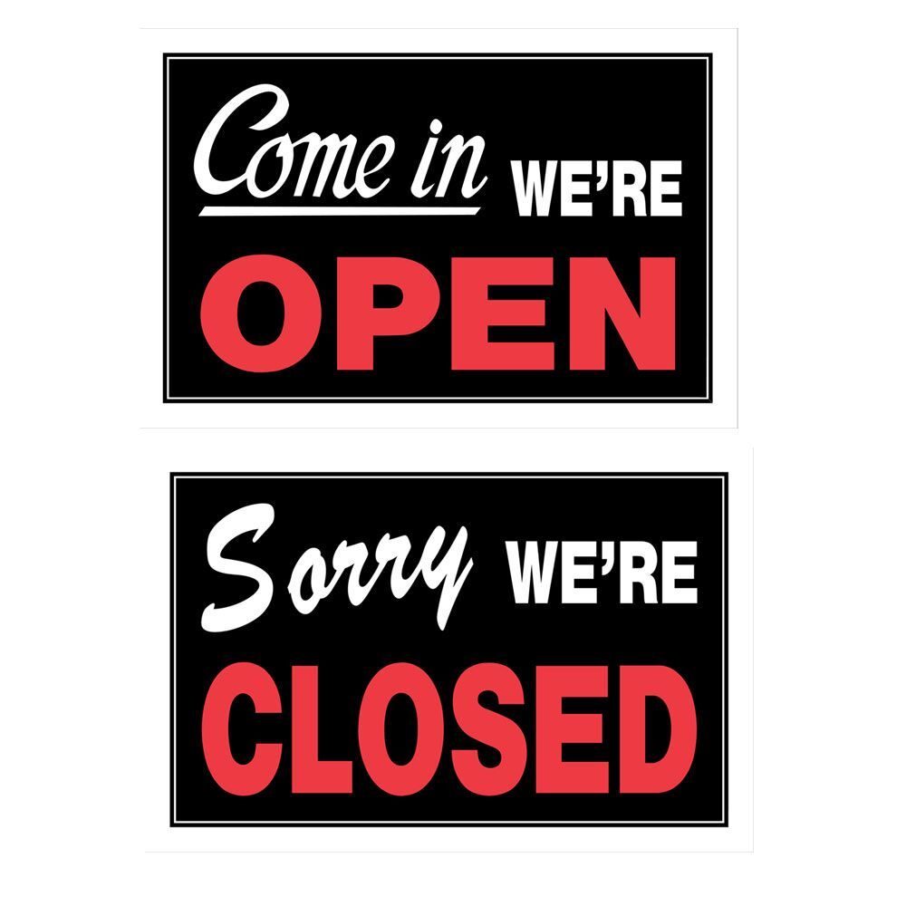 Hillman 8 in. x 12 in. Come In We’re Open / Sorry We’re Closed Sign