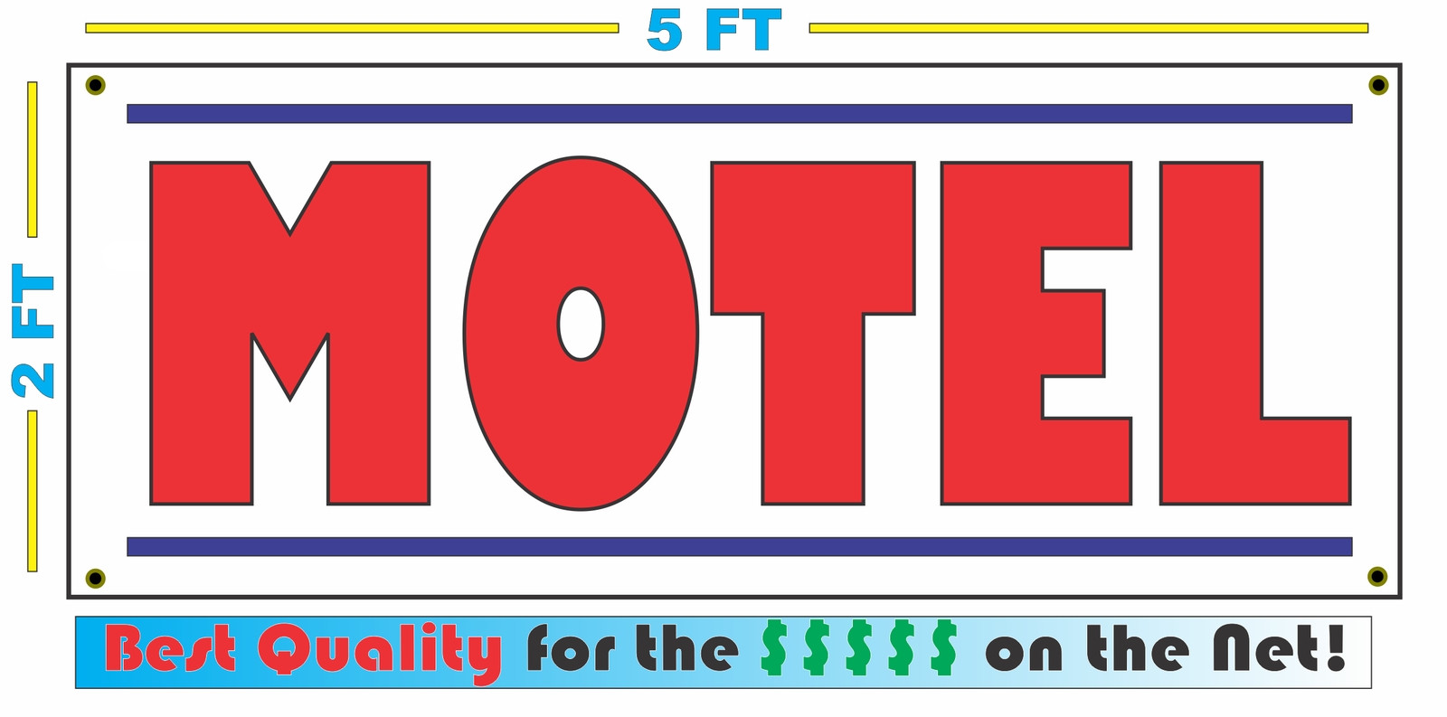 MOTEL Banner Sign All Weather Best Quality for the $$$$ HOTEL