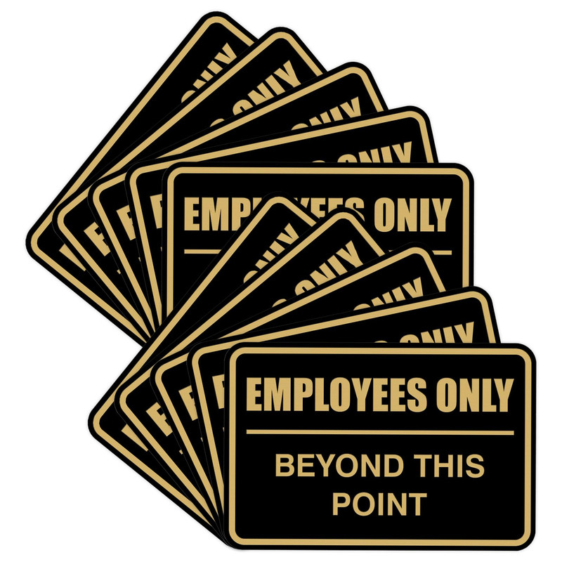 All Quality Classic Framed Employees Only Beyond This Point Wall Or Door Sign
