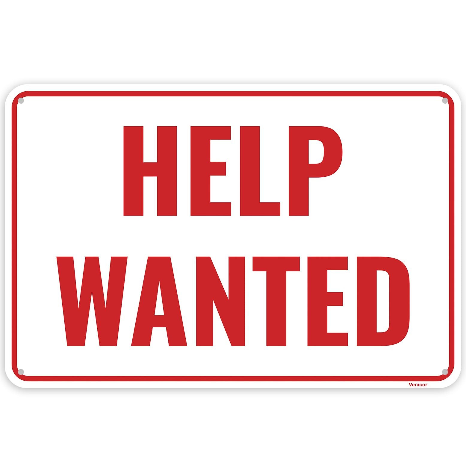 1 PCS Help Wanted Sign 12 x 8 Inches Rust Free Aluminum Weather Resistant