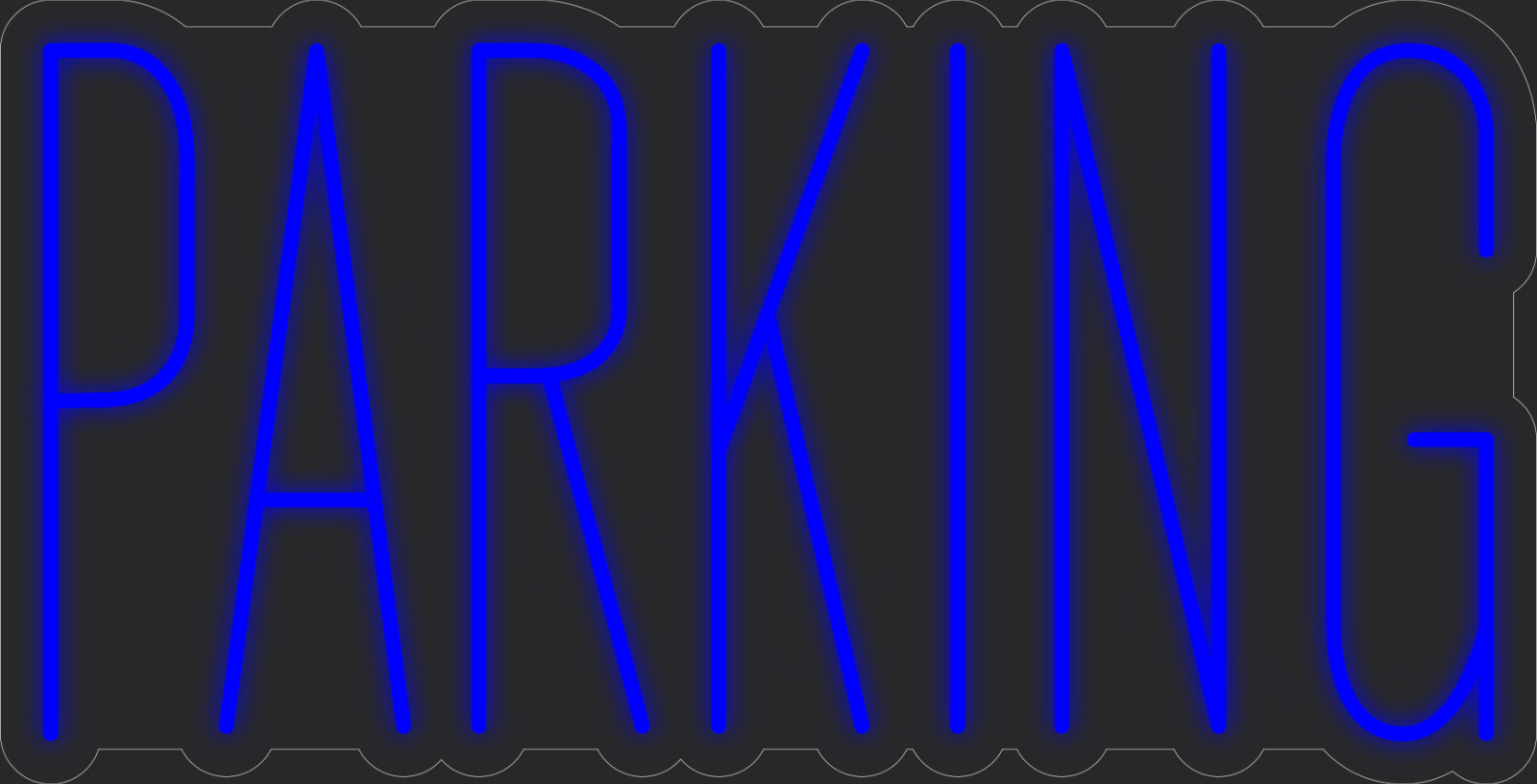 Parking Neon LED Sign Business Wall Decor Lighted Store Sign 36 x 19 in.