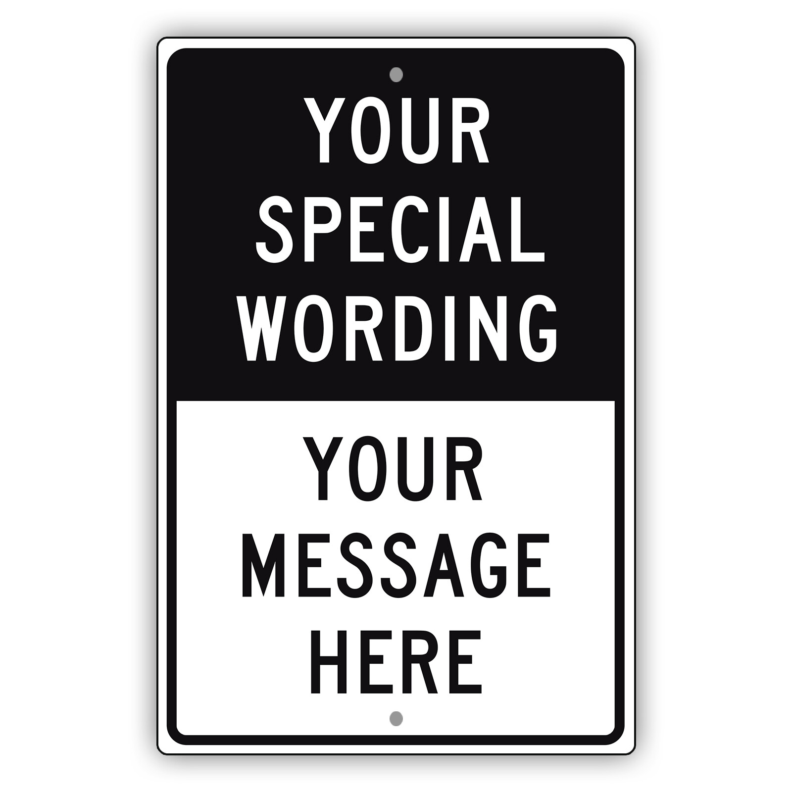 Custom Sign Your Special Wording Sign Your Custom Message Aluminum Metal Sign
