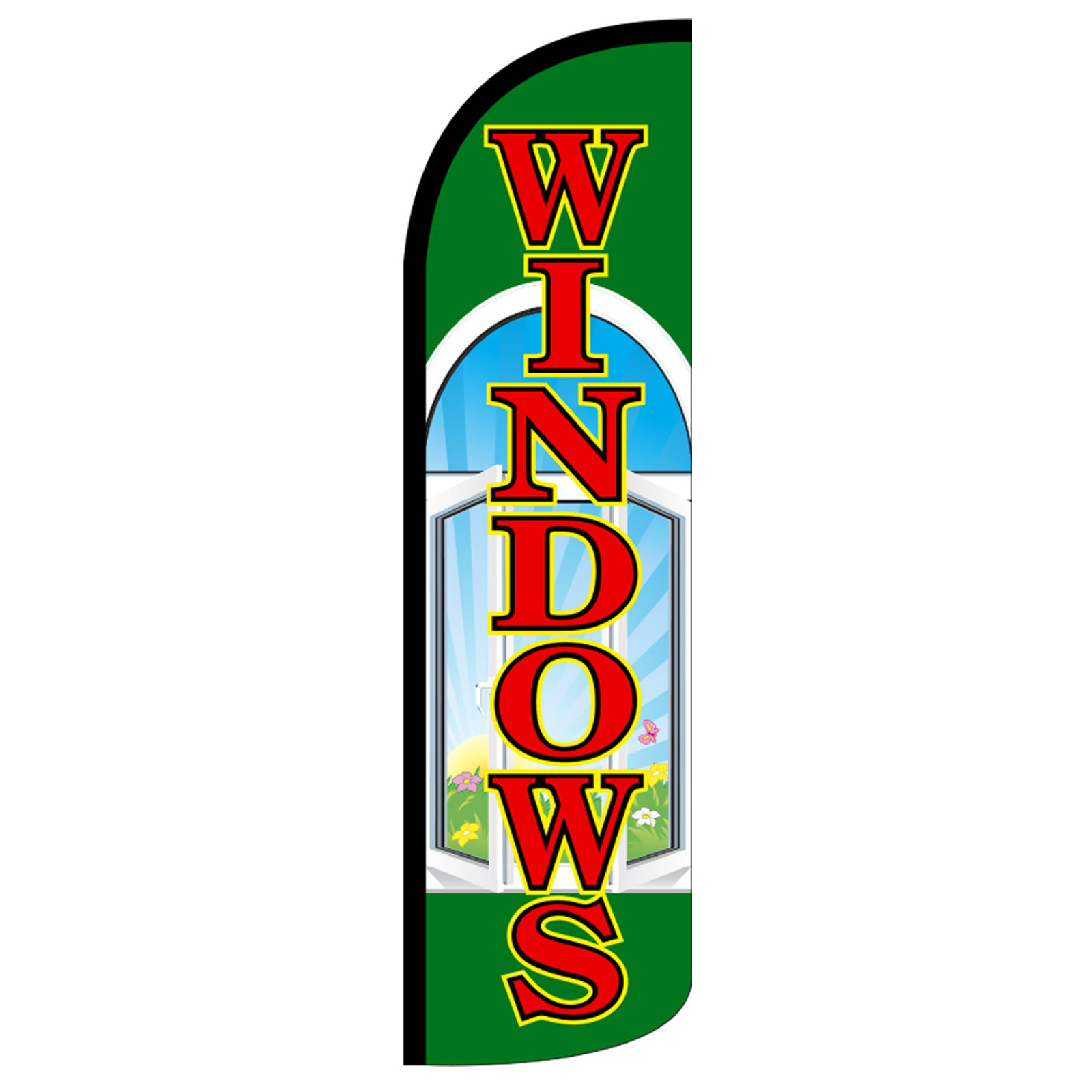 Windows Banner Flag Sign Display Only Flutter Feather Windless Swooper 3′