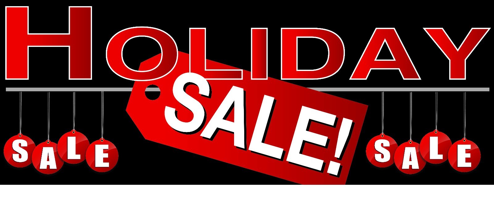 Holiday Sale Banner 18″x48″ Free Shipping & Customization, Ready to Hang!