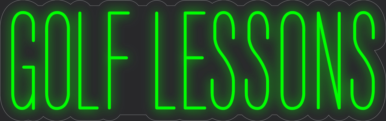 Golf lessons Neon LED Sign Business Wall Decor Lighted Store Sign 36 x 11 in.