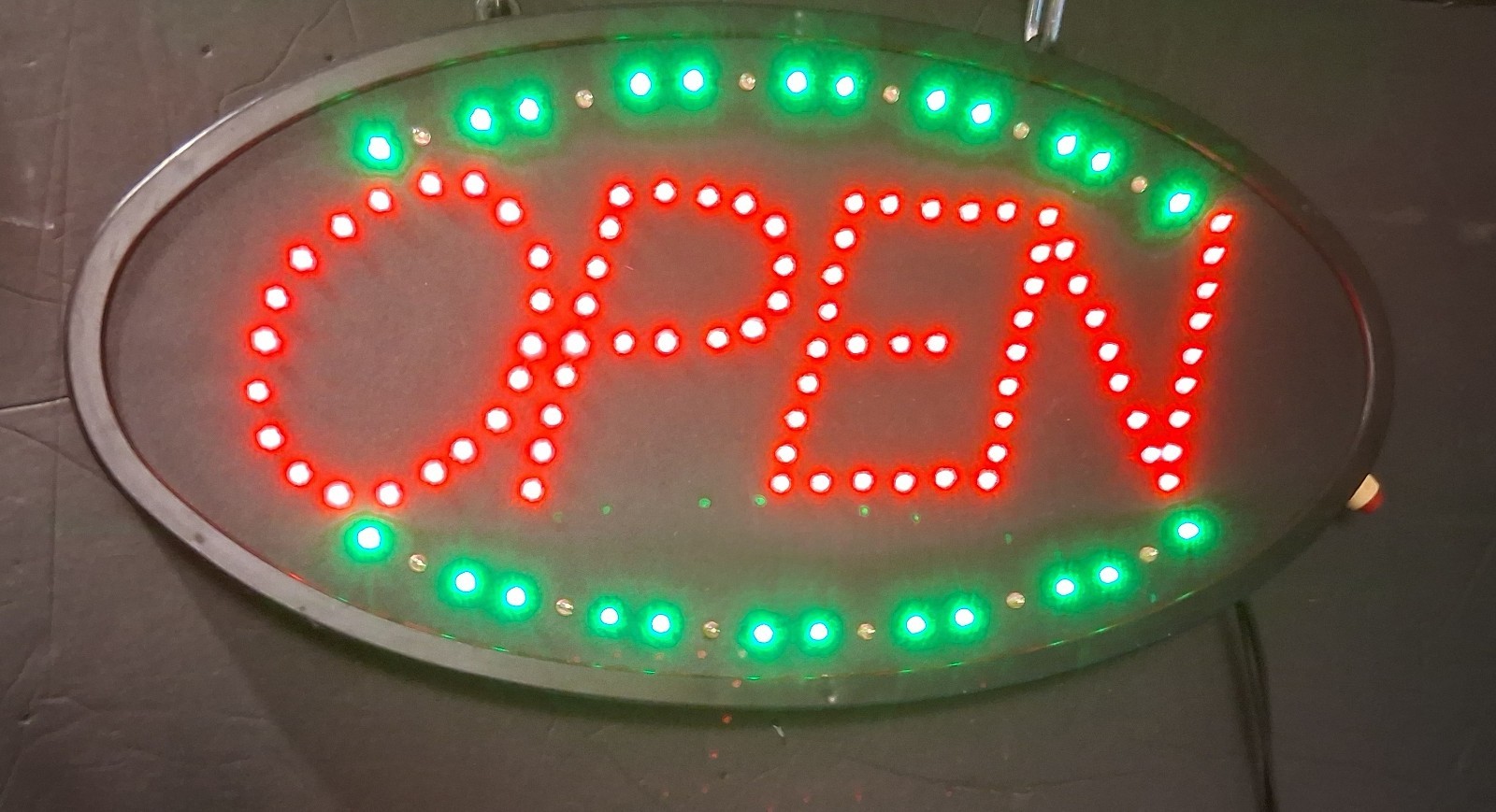 LED Open Sign for Business 19″x10″ – Bright Light w/ Flashing Mode