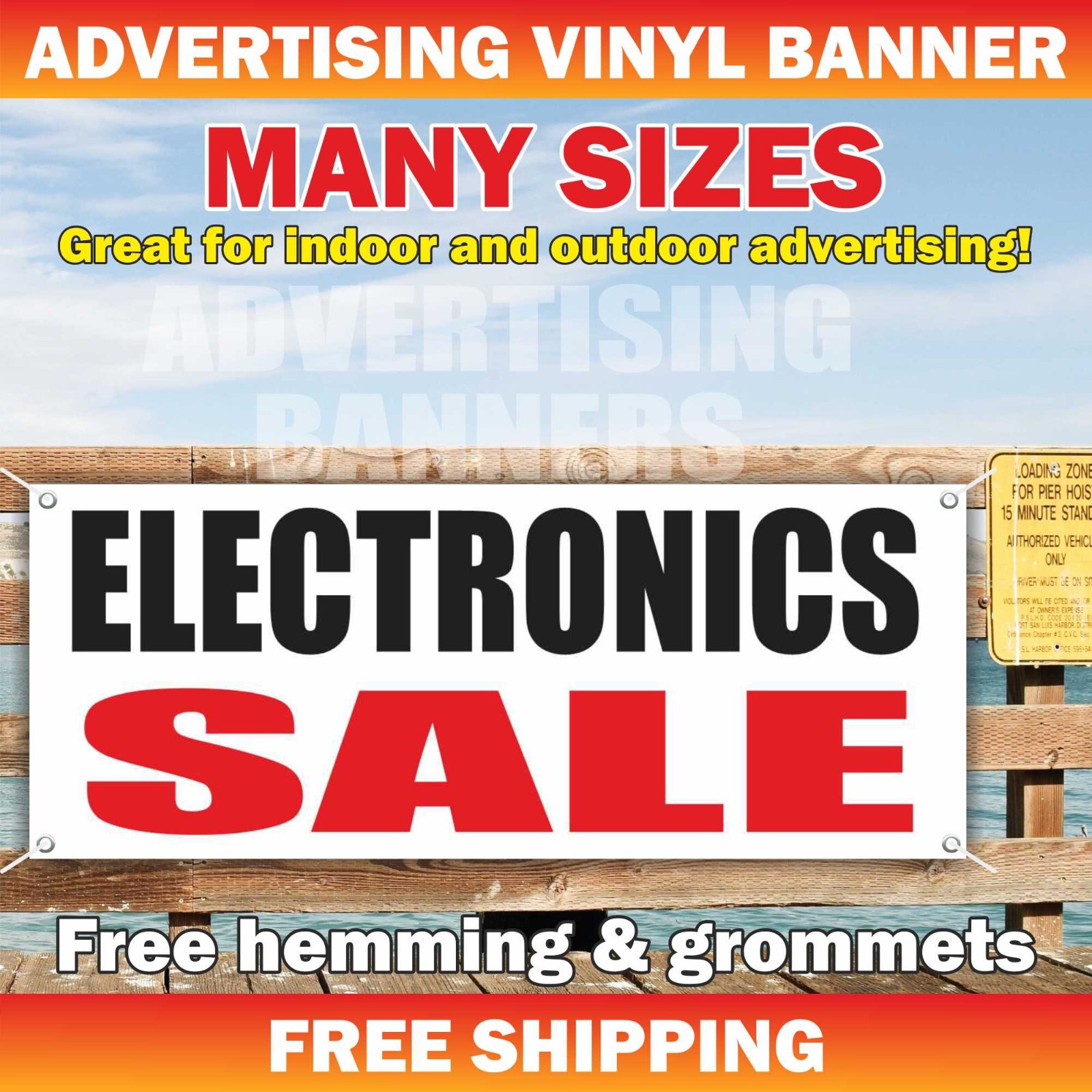 ELECTRONICS SALE Advertising Banner Vinyl Mesh Sign computer store appliances