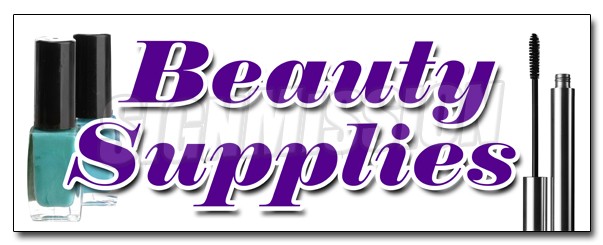 BEAUTY SUPPLIES DECAL sticker professional hair care wholesale public
