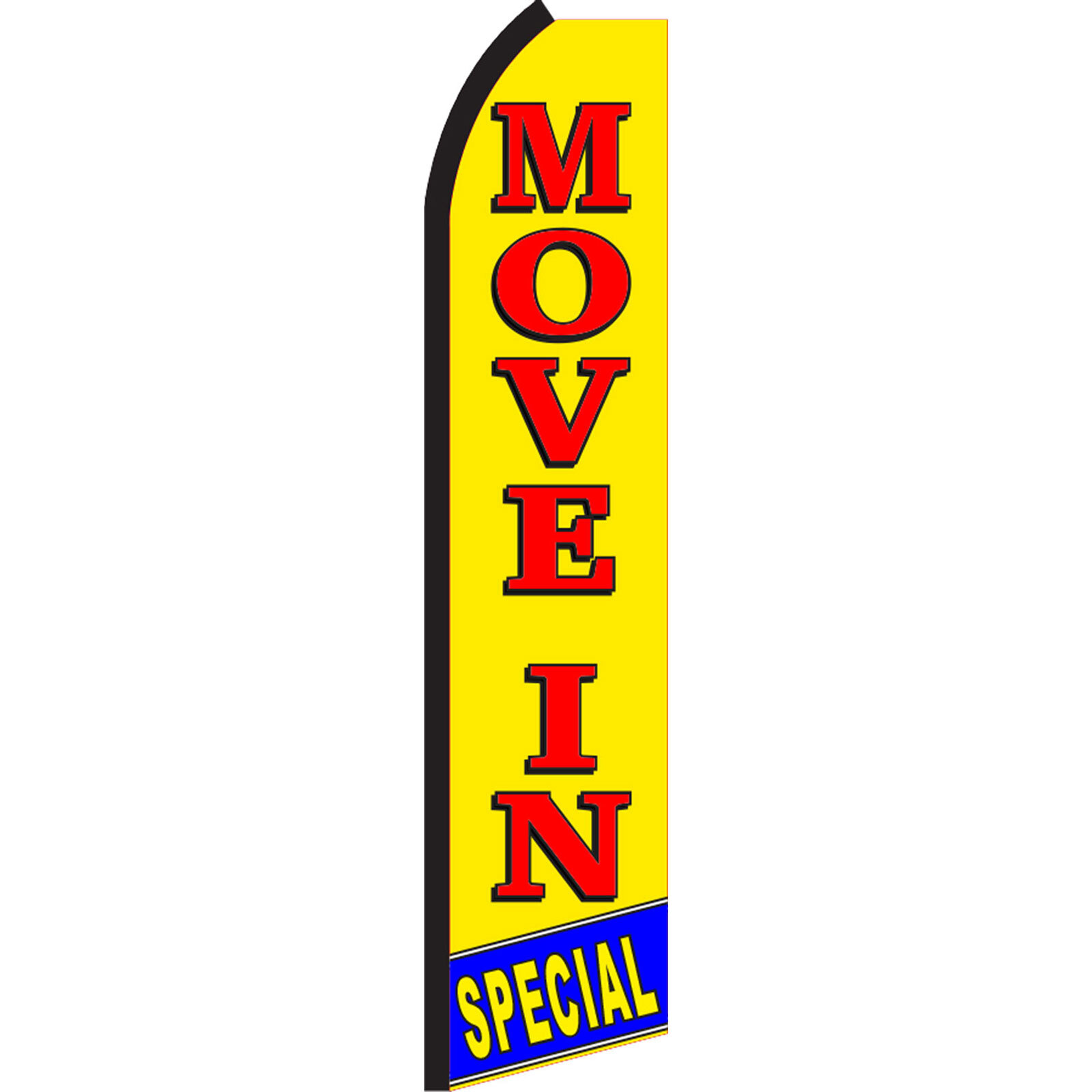 Move In Special Y/R 2 1/2 ft X 11 1/2 ft Polyester Swooper Flag