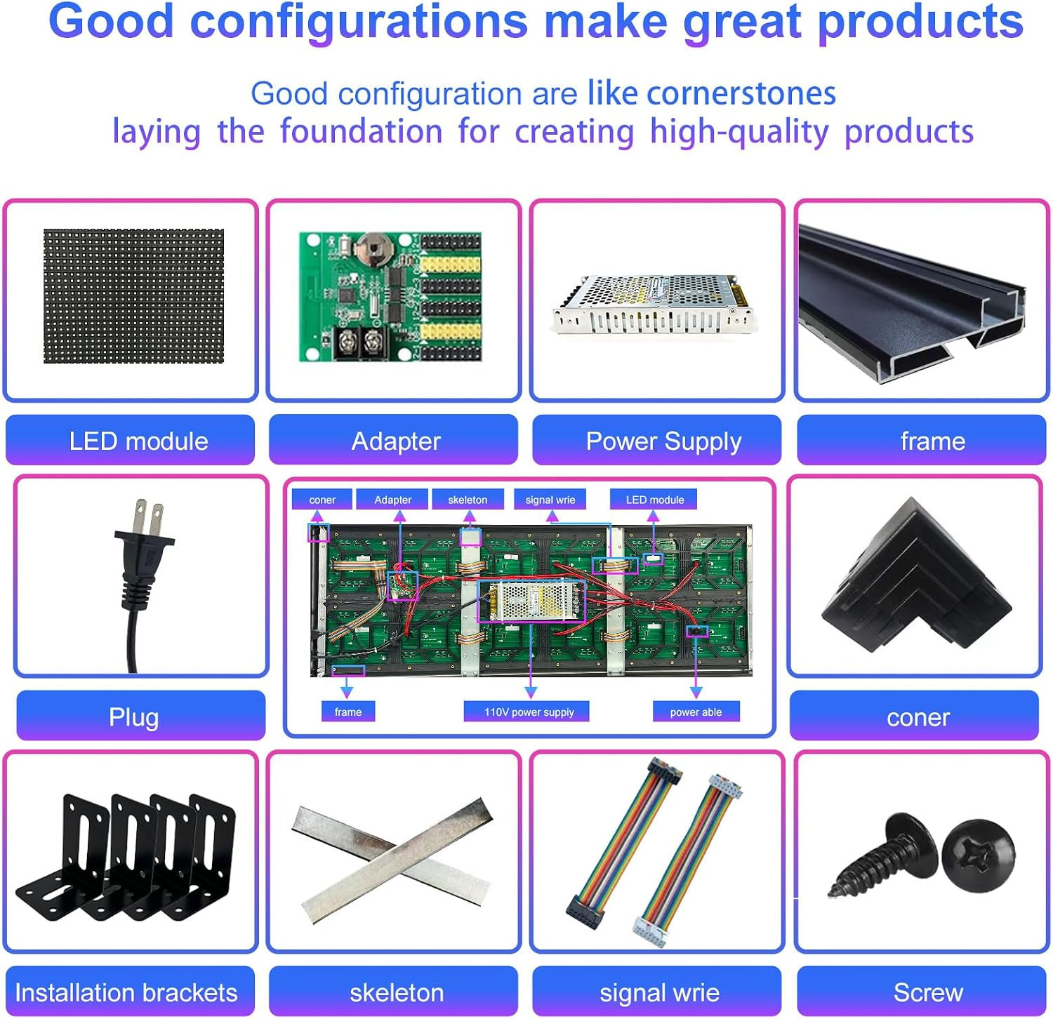Programmable Scrolling LED Sign Outdoor Signs for Businesses Pantalla LED Para P