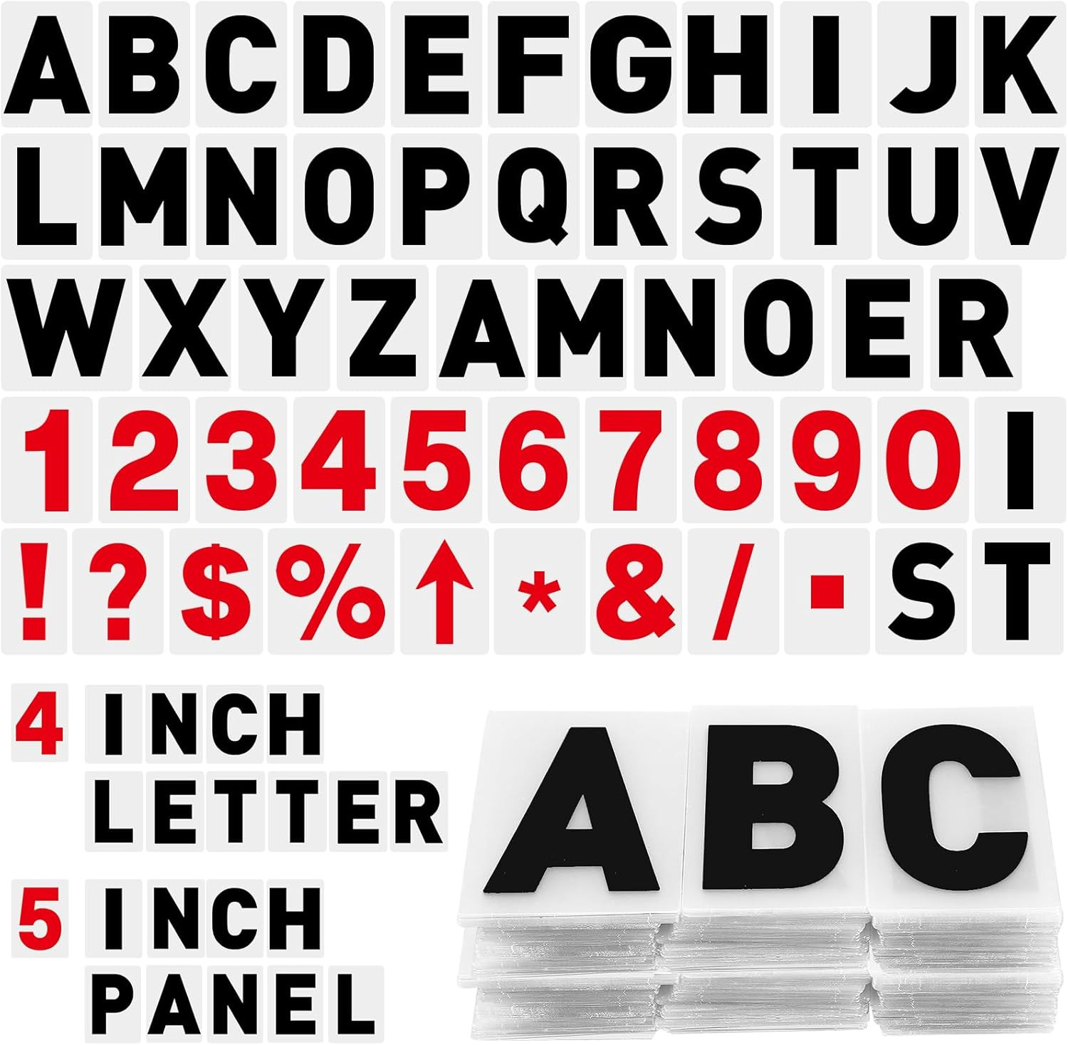 300 Pcs Sign Letter Printed on Marquee Flexible Outdoor Black Portable Sign Boar