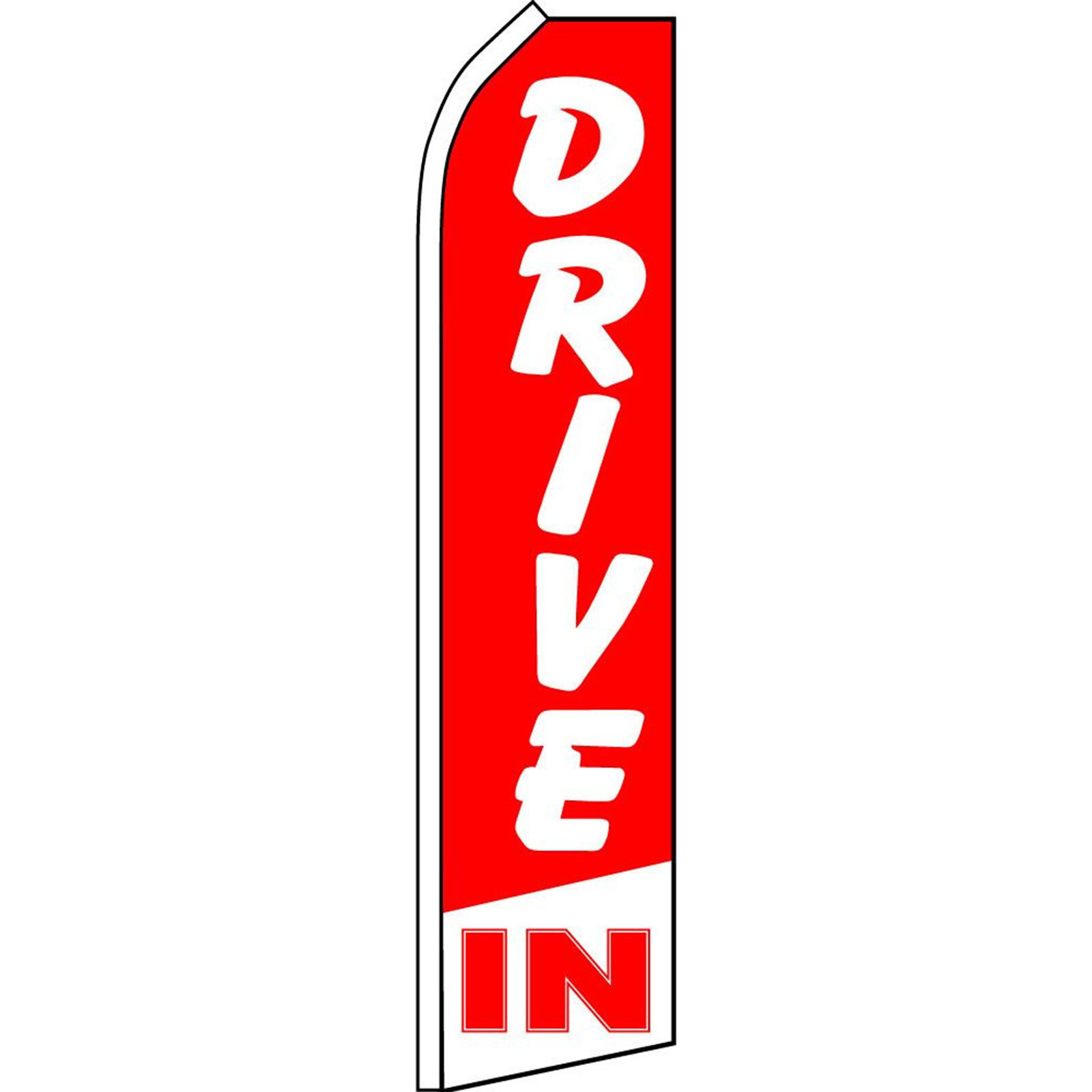 Drive In 2 1/2 ft X 11 1/2 ft Polyester Swooper Flag