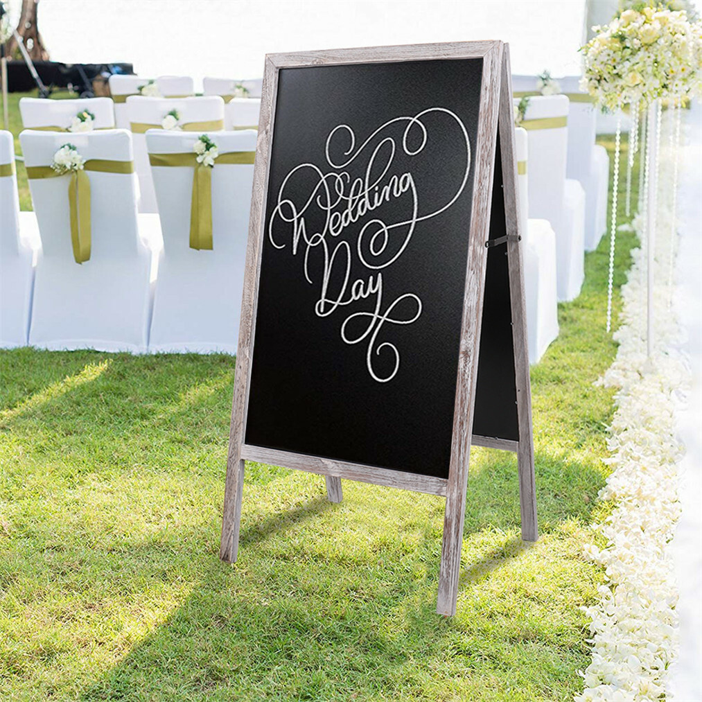 Heavy Duty Outdoor A Frame Sandwich Board Sidewalk Chalkboard Memo Sign Magnetic