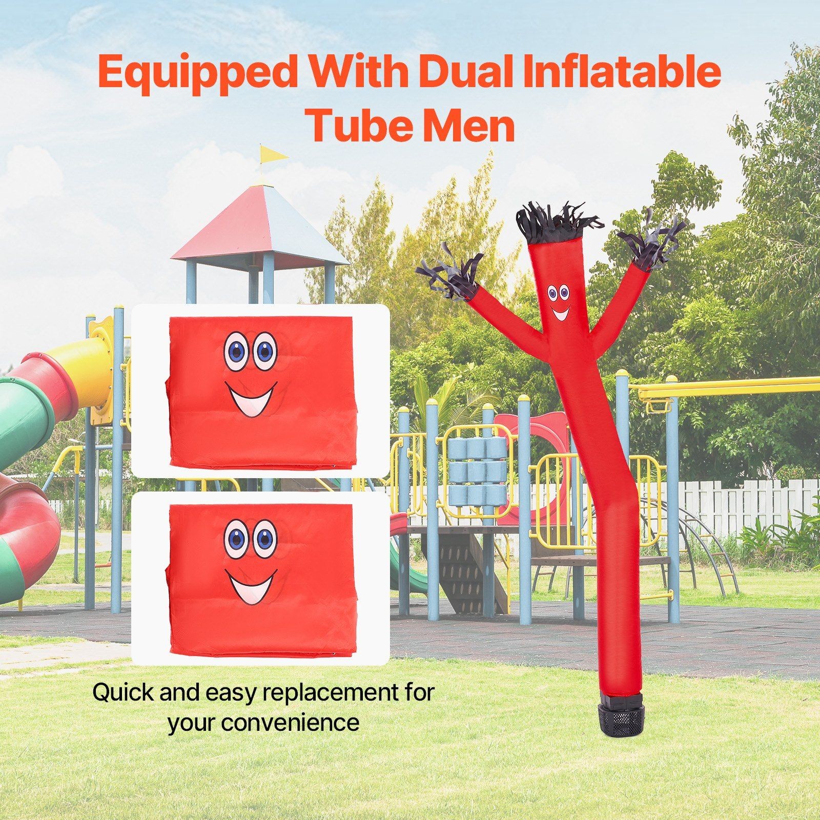 6ft Inflatable Waving Tube Man 1/15HP Blower Fan & Ground Stakes